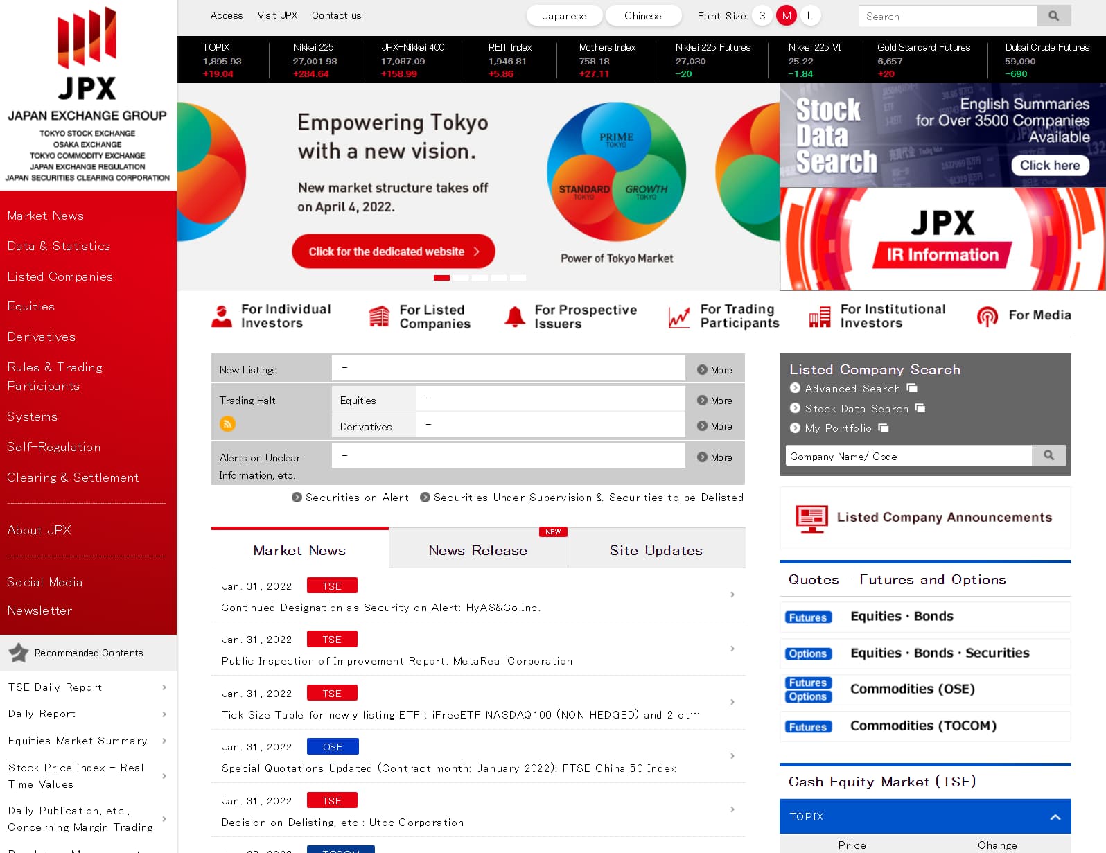 TSE (Tokyo Stock Exchange)